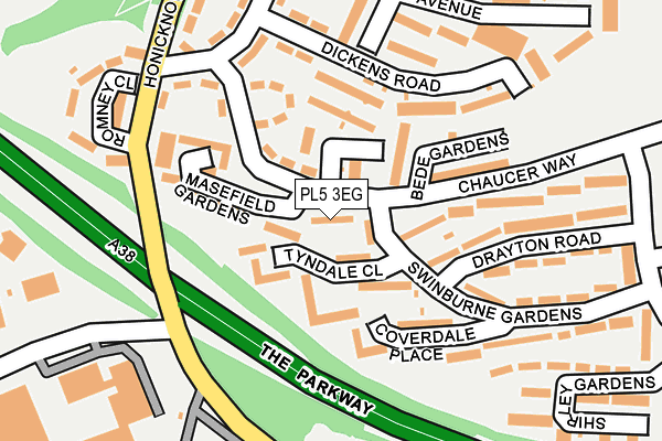 PL5 3EG map - OS OpenMap – Local (Ordnance Survey)