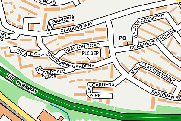 PL5 3EP map - OS OpenMap – Local (Ordnance Survey)