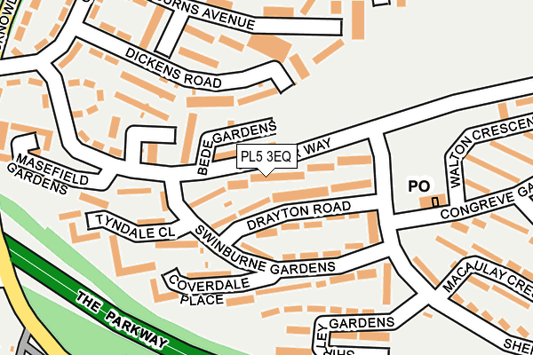 PL5 3EQ map - OS OpenMap – Local (Ordnance Survey)