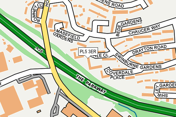 PL5 3ER map - OS OpenMap – Local (Ordnance Survey)