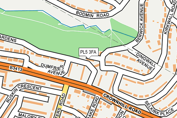 PL5 3FA map - OS OpenMap – Local (Ordnance Survey)