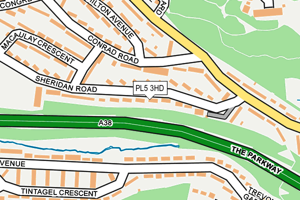 PL5 3HD map - OS OpenMap – Local (Ordnance Survey)