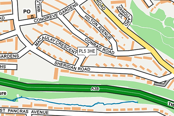 PL5 3HE map - OS OpenMap – Local (Ordnance Survey)