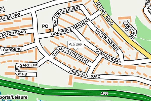 PL5 3HF map - OS OpenMap – Local (Ordnance Survey)