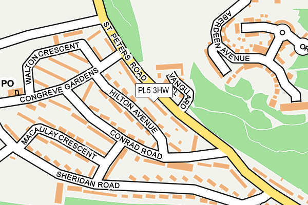 PL5 3HW map - OS OpenMap – Local (Ordnance Survey)