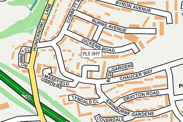 PL5 3HY map - OS OpenMap – Local (Ordnance Survey)