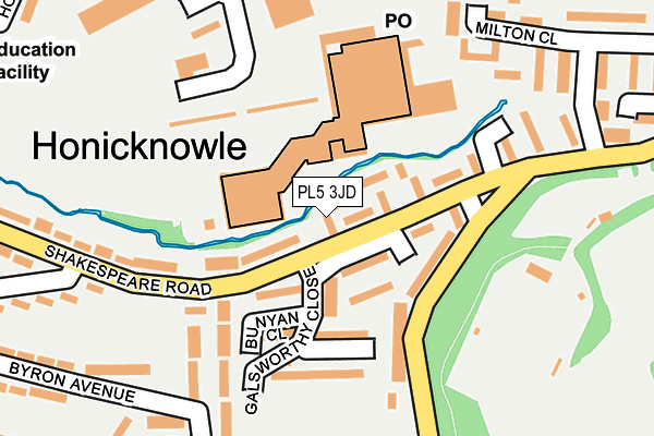 PL5 3JD map - OS OpenMap – Local (Ordnance Survey)