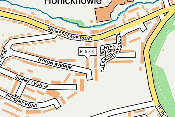 PL5 3JL map - OS OpenMap – Local (Ordnance Survey)