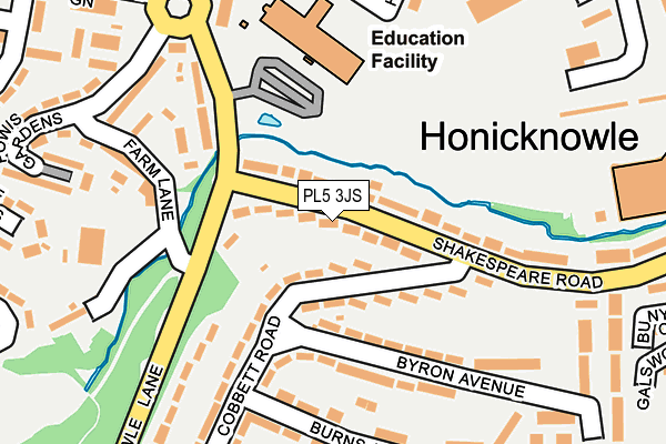 PL5 3JS map - OS OpenMap – Local (Ordnance Survey)