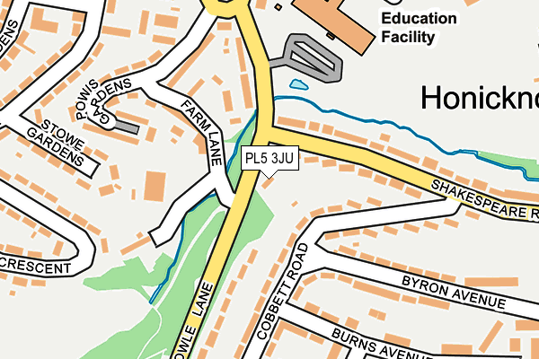 PL5 3JU map - OS OpenMap – Local (Ordnance Survey)