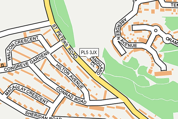 PL5 3JX map - OS OpenMap – Local (Ordnance Survey)