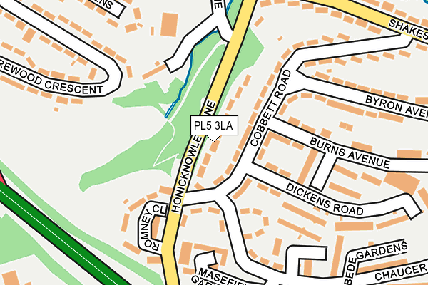 PL5 3LA map - OS OpenMap – Local (Ordnance Survey)