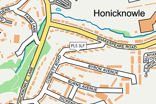 PL5 3LF map - OS OpenMap – Local (Ordnance Survey)