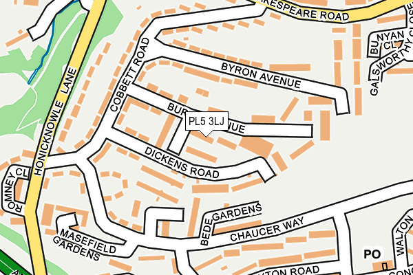 PL5 3LJ map - OS OpenMap – Local (Ordnance Survey)
