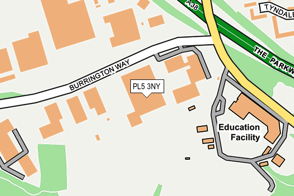 PL5 3NY map - OS OpenMap – Local (Ordnance Survey)
