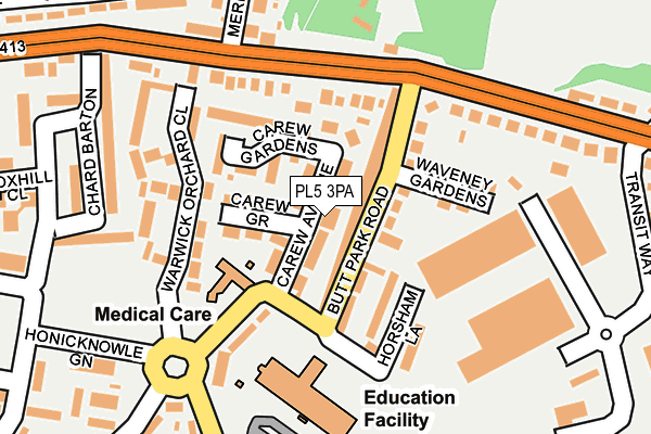 PL5 3PA map - OS OpenMap – Local (Ordnance Survey)