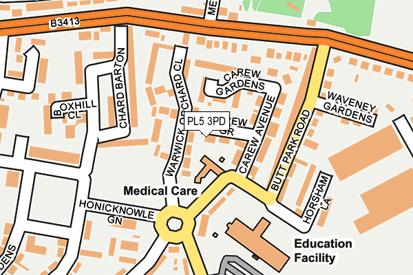 PL5 3PD map - OS OpenMap – Local (Ordnance Survey)