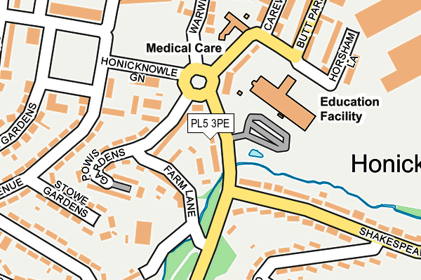 PL5 3PE map - OS OpenMap – Local (Ordnance Survey)