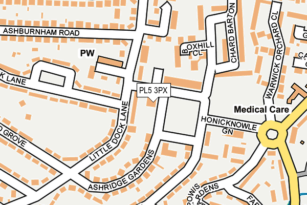 PL5 3PX map - OS OpenMap – Local (Ordnance Survey)