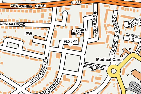 PL5 3PY map - OS OpenMap – Local (Ordnance Survey)