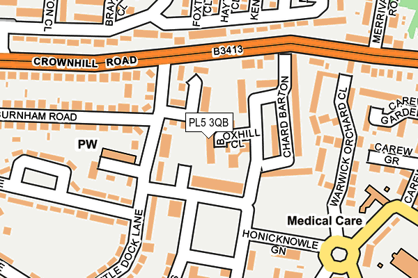 PL5 3QB map - OS OpenMap – Local (Ordnance Survey)