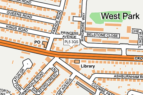 PL5 3QS map - OS OpenMap – Local (Ordnance Survey)