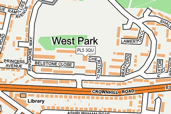 PL5 3QU map - OS OpenMap – Local (Ordnance Survey)