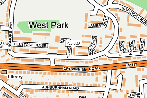 PL5 3QX map - OS OpenMap – Local (Ordnance Survey)