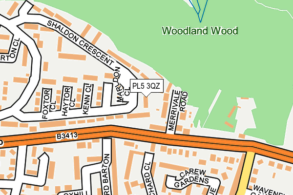 PL5 3QZ map - OS OpenMap – Local (Ordnance Survey)