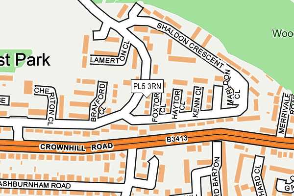 PL5 3RN map - OS OpenMap – Local (Ordnance Survey)