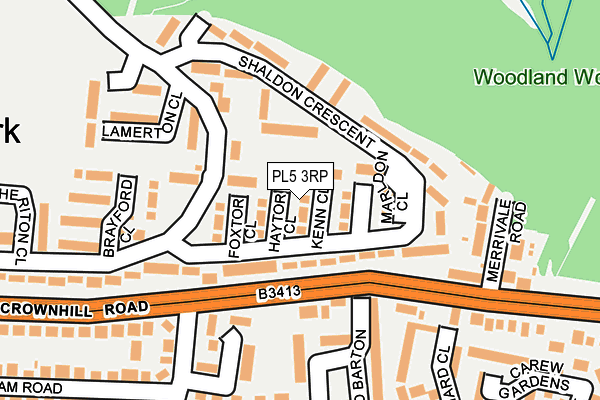 PL5 3RP map - OS OpenMap – Local (Ordnance Survey)