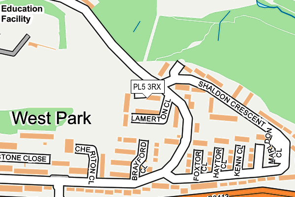 PL5 3RX map - OS OpenMap – Local (Ordnance Survey)