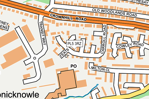 PL5 3RZ map - OS OpenMap – Local (Ordnance Survey)