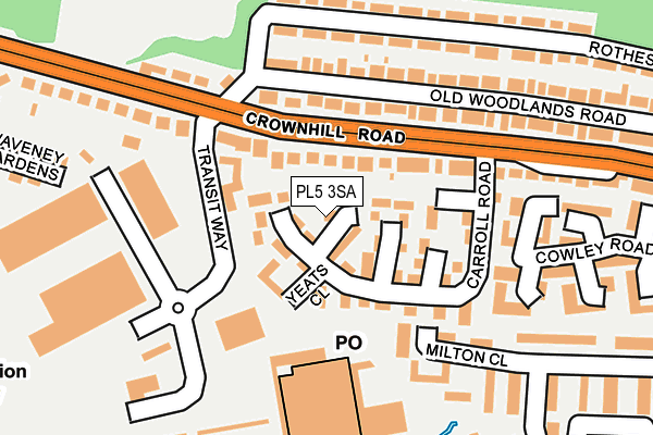 PL5 3SA map - OS OpenMap – Local (Ordnance Survey)