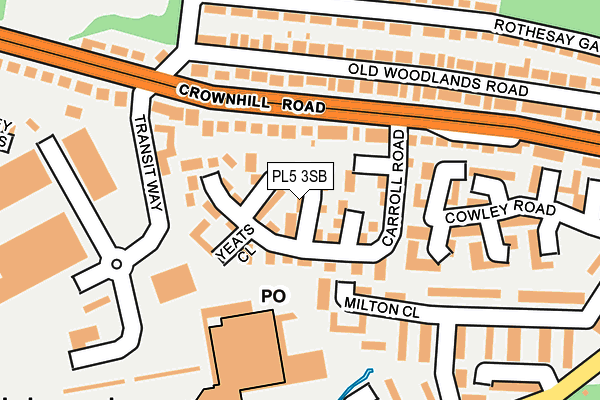 PL5 3SB map - OS OpenMap – Local (Ordnance Survey)