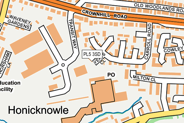 PL5 3SD map - OS OpenMap – Local (Ordnance Survey)