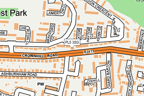 PL5 3SG map - OS OpenMap – Local (Ordnance Survey)