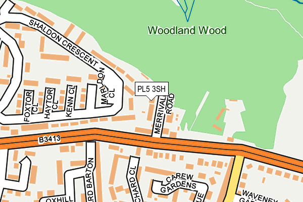 PL5 3SH map - OS OpenMap – Local (Ordnance Survey)