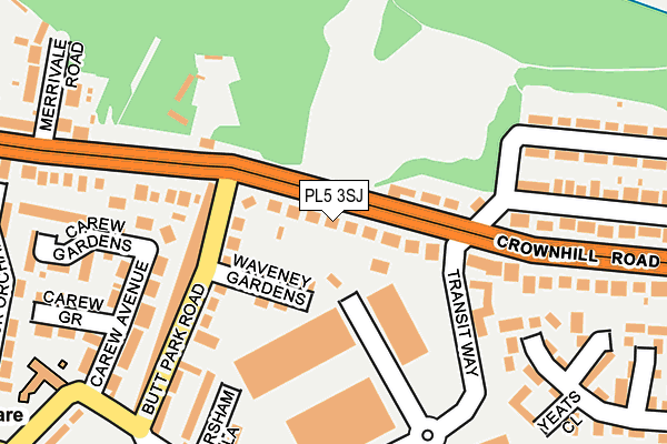 PL5 3SJ map - OS OpenMap – Local (Ordnance Survey)