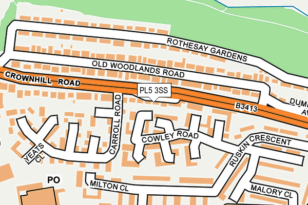 PL5 3SS map - OS OpenMap – Local (Ordnance Survey)