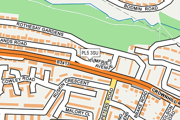 PL5 3SU map - OS OpenMap – Local (Ordnance Survey)