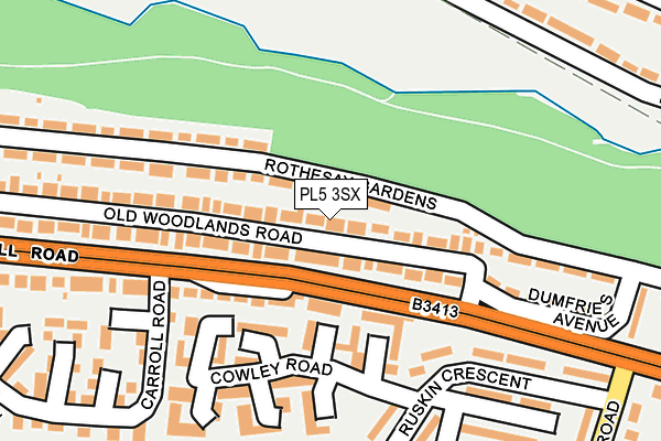 PL5 3SX map - OS OpenMap – Local (Ordnance Survey)