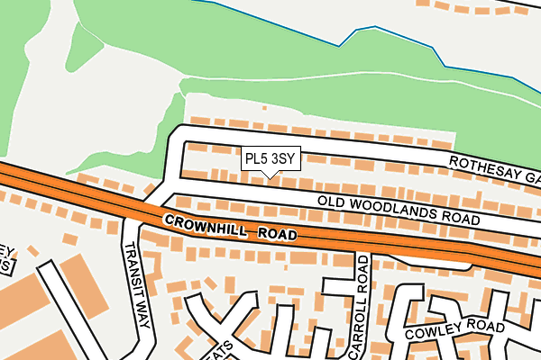 PL5 3SY map - OS OpenMap – Local (Ordnance Survey)