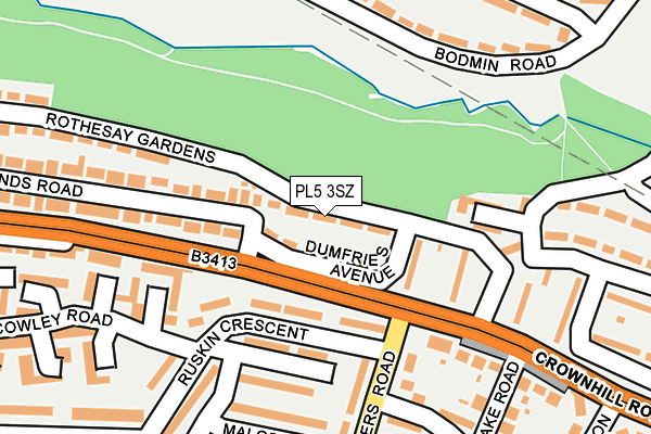 PL5 3SZ map - OS OpenMap – Local (Ordnance Survey)