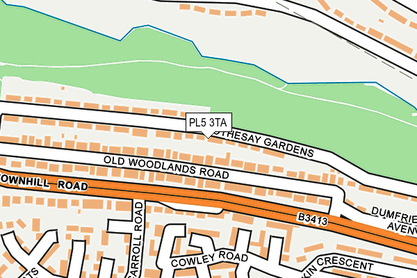 PL5 3TA map - OS OpenMap – Local (Ordnance Survey)