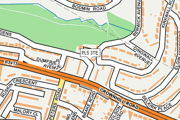 PL5 3TE map - OS OpenMap – Local (Ordnance Survey)