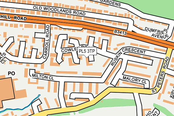PL5 3TP map - OS OpenMap – Local (Ordnance Survey)