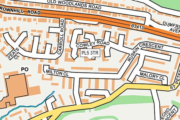 PL5 3TR map - OS OpenMap – Local (Ordnance Survey)