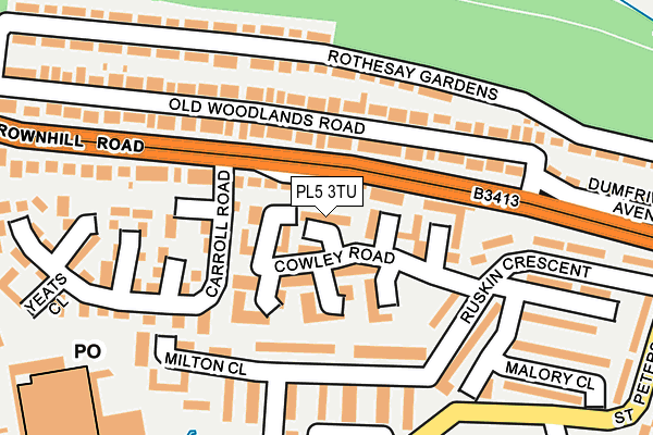 PL5 3TU map - OS OpenMap – Local (Ordnance Survey)