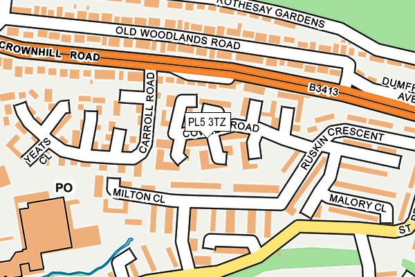 PL5 3TZ map - OS OpenMap – Local (Ordnance Survey)